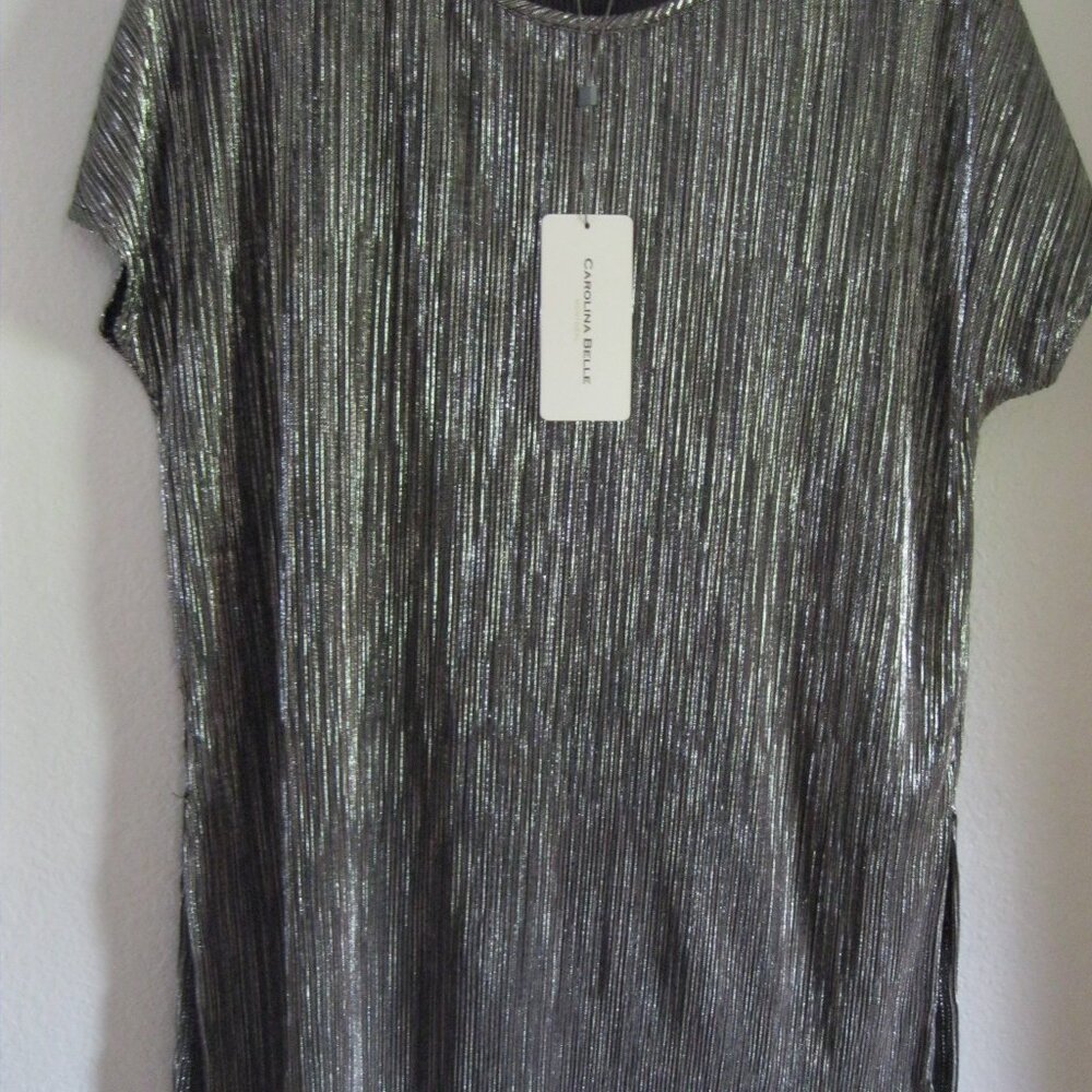 Top by Carolina Belle - Size Small S/P - Shimmer Silver